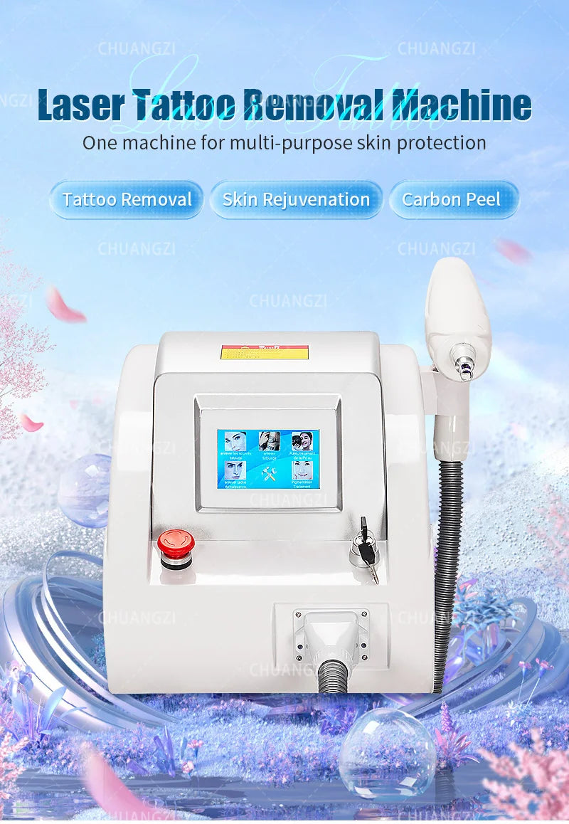 Professional Nd Yag Pico Laser Tattoo Removal 755nm 1064nm 532nm 1320nm Machine Neodymium Picosecond Eyebrow Q Switch